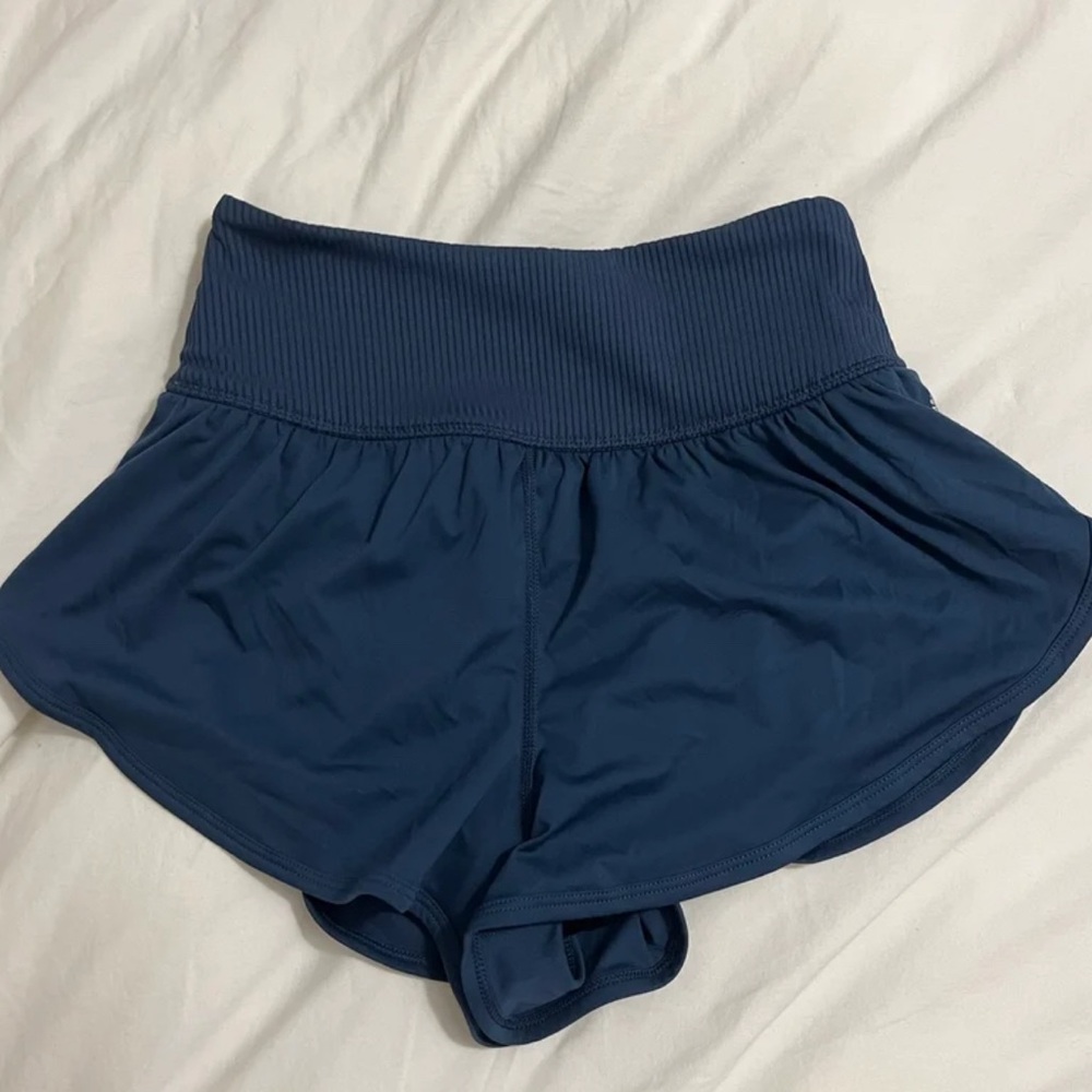 Free People Navy Blue High-Waisted Carpe Diem Shorts size small